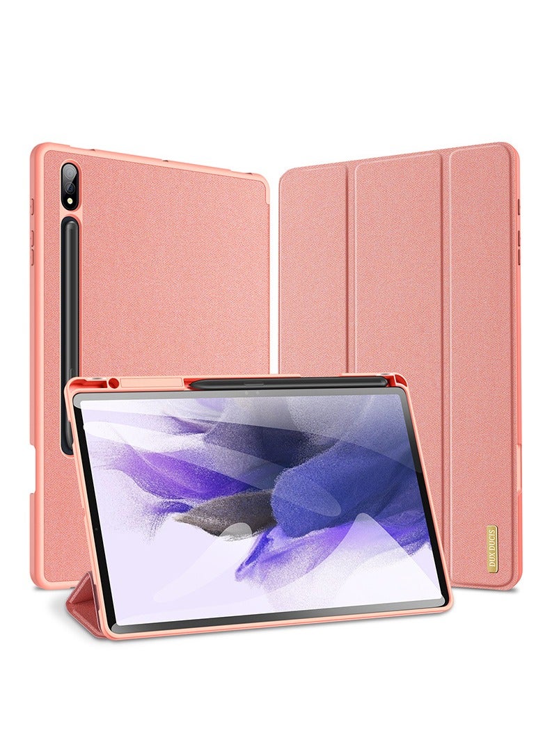 جراب Samsung Galaxy Tab S11 Ultra 2025، جراب ذكي قابل للطي من الجلد مع حامل قلم رصاص - Image 1